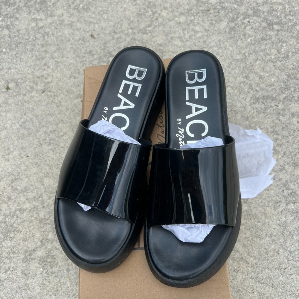 Matisse Beach brand SOLAR PLATFORM SANDAL in black